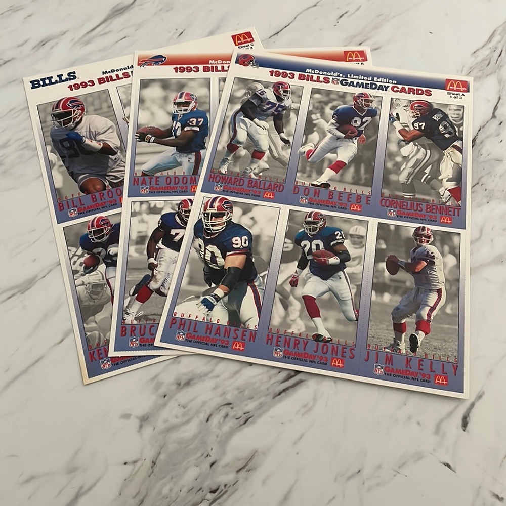 Buffalo Bills McDonald’s Limited Edition Cards